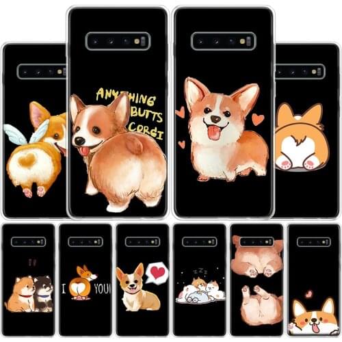 Cartoon Dog Ass Super Cute Corgi Cover Phone Case For Samsung Galaxy A51 A71 A70 A50 A40 A30 A20E A10S M30S A01 A6 A7 A8 A9 Plus