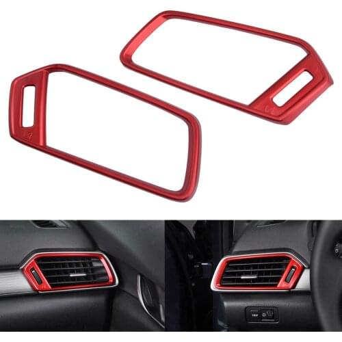 CITALL ABS 2pcs Red Inner Side AC Air Condition Air Vent Outlet Frame Cover Trim Fit for Honda Accord 2018 2019 2020