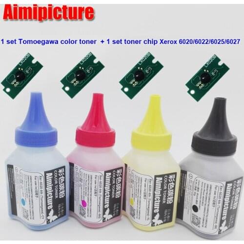 106R02763 106R02761 106R02762 106R02760 Tomoegawa Color Toner Powder For Xerox Phaser 6020 6022 WC 6025 6027 + 1 set toner chip