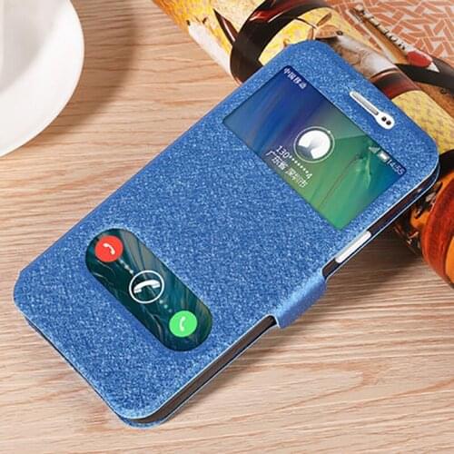 For GrandMax Bag Window View Case For Samsumg Galaxy Grand Max G7200 Stand Flip Leather Cover for SM-G7200 Grand3 G 7200