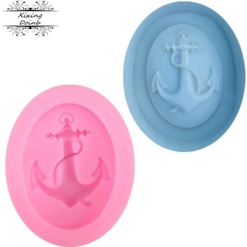 Doinb Ship anchor soap silica gel fudge mould cake decoration tool candy chocolate fudge mould