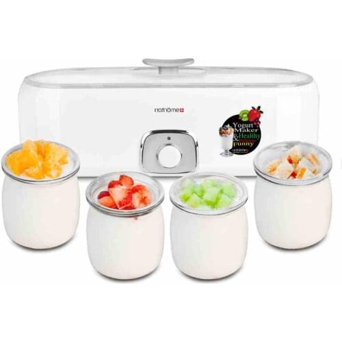 20W Electric Yogurt MakerMachine with 4 Jars Automatic Yoghurt Maskine Homemade Yogurt Maker DIY Tool Kitchen Appliance 220V