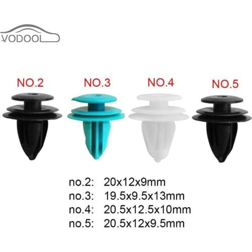 50pcs 8mm Hole Car Fasteners Auto Bumper Rivet Interior Trim Door Panels Fender Screw Clip Push Engine Cover Retainer Accessory