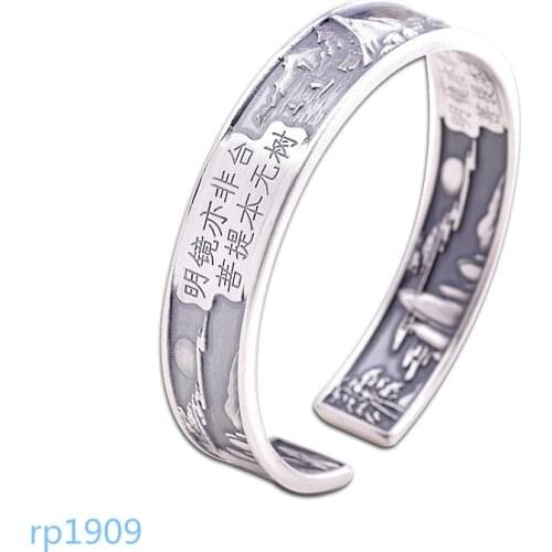 KJJEAXCMY boutique jewelry Full silver 999 that female universal life Zen bracelet new product