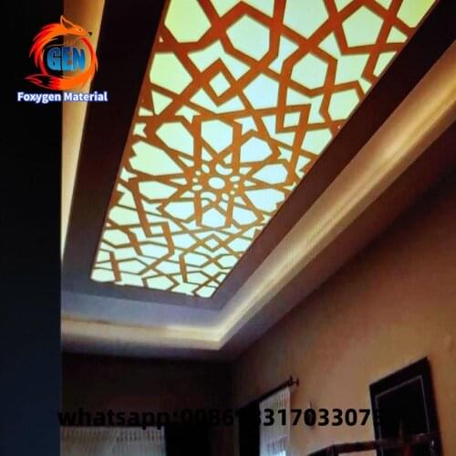 Beautiful modern hall decorations interior antifire pvc ceiling stretched membrane