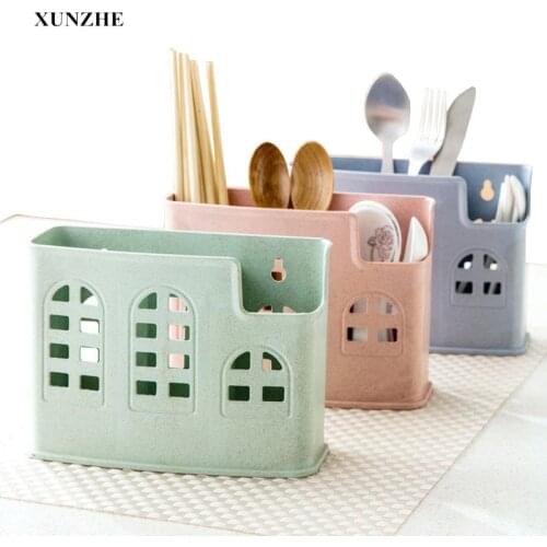 Kitchen Racks & Holders Chinese cage spoon rack for storing cutlery to arrange holder multi-function hanging drain storage box