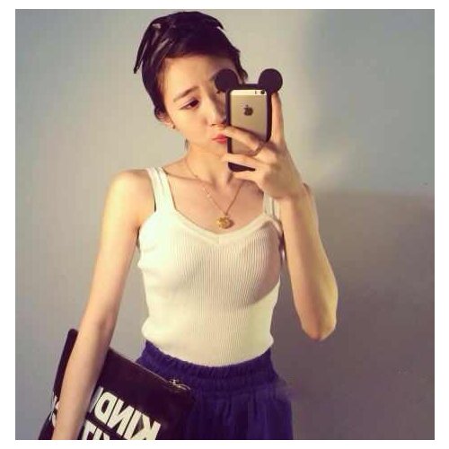 Summer knitted top cropped crochet ganchillo camiseta de tirantes strappy bralette bralet vest Black/White/Red/Grey