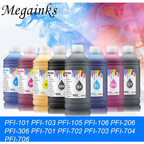 8 Color 1000ML Pigment Ink for Canon IPF 6300 6350 6300S 6350S 6400S 6410S 8410S 9410S 8000s 9000s 8010s 9010s 8300S 8310S print