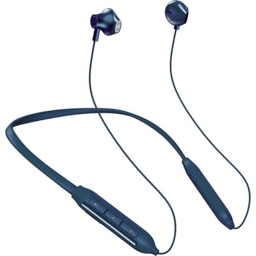 BT 5.0 Neck Hanging Earbuds Magnetic Lightweight Earphone with Mic 14mm Driver Unit Noise Reduction Multifunctional Buttons