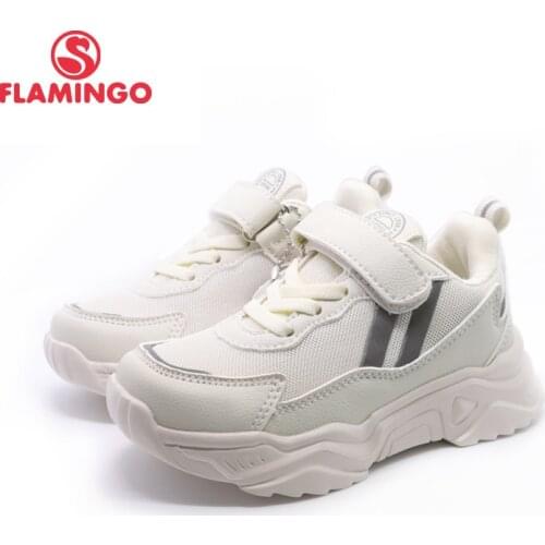 FLAMINGO orthotics function pig skin insole Hook&Loop breathable Spring girl sneaker separate box free shipping 201K-NQ-1616