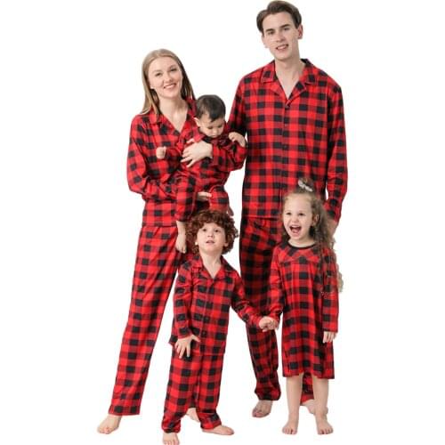 Family Christmas Pajamas Set Matching Clothes Xmas Party Clothes Adult Pajamas Set Girls Nightdress Baby Romper Sleepwear L3