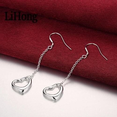 New Style 925 Sterling Silver Earrings, Heart Earrings, Female Love Earrings, Charm Jewelry, Wedding Gifts