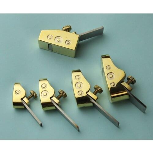 Violin making tools, 5 pcs various size mini brass planes woodworking planes