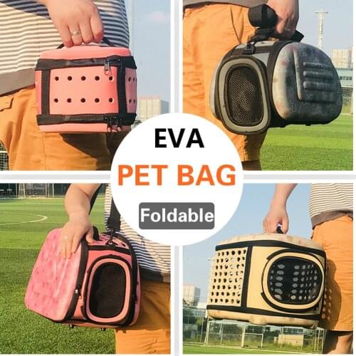 Pet bag portable cat dog pet go out EVA folding handbag