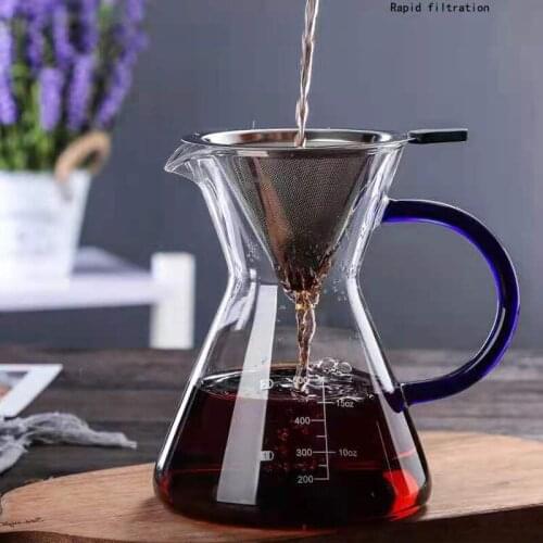 500ml High Borosilicate Heat-resistant Glass Pot With Stainless Steel Filter