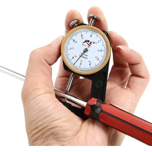 Leather Paper Thickness Meter Tester DIY Measuring Tools Dial Thickness Gauge for Leather Paper Steel 0-10mm/0-20mm