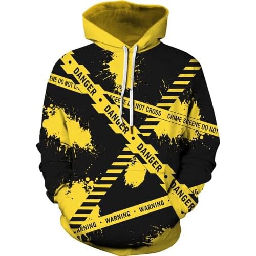 2021 autumn New Hoodies Men Women Fashion Black World Tour 3D Hoodies Yellow danger Logo Print Sweatshirts Oversize Pullovers