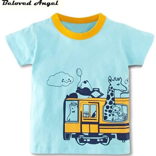 Top Kids Boys Girls T-shirts Creative Cartoon Summer Short Sleeve Tops Childs Clothing Boy Girl Brand Tees Baby Cotton Clothes