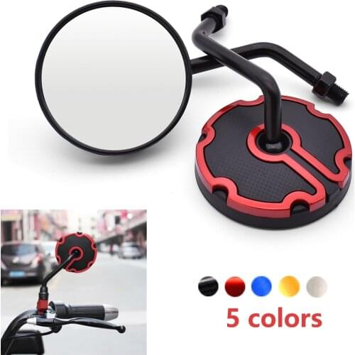 Universal Motorcycle Back View Mirror 10mm Round Shape Rearview Side Mirrors For Honda CBR 929 600 954 RR CB1000R CBR1000RR