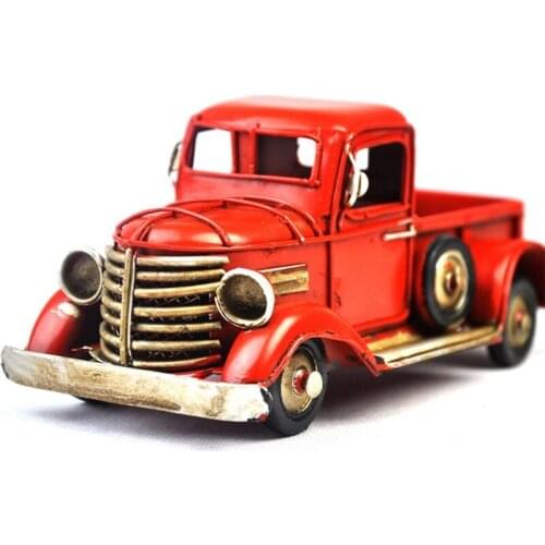 Vintage Truck Tabletop Ornaments Metal Truck Planter Farmhouse Christmas Holiday Decorations