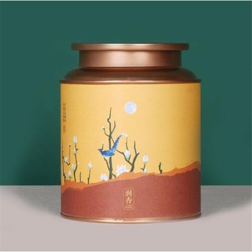 1pcs Round Tea Candy Tin Box Home Metal Sealed Storage Boxes Cookie Cans Kitchen Seasoning Jar Coin Organizer Portable S L