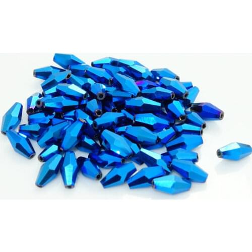 100 pieces exquisite 4x8mm Austrian Long Bicone crystal beads for Jewelry marking DIY necklace&Bracelet