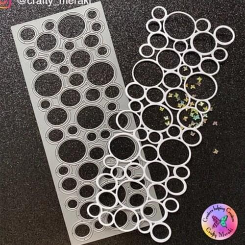 2021 New Arrival Bubble Circle Rectangle Metal Cutting Dies Craft for Scrapbooking Handmade Blade Punch Stencils Dies Cut Model