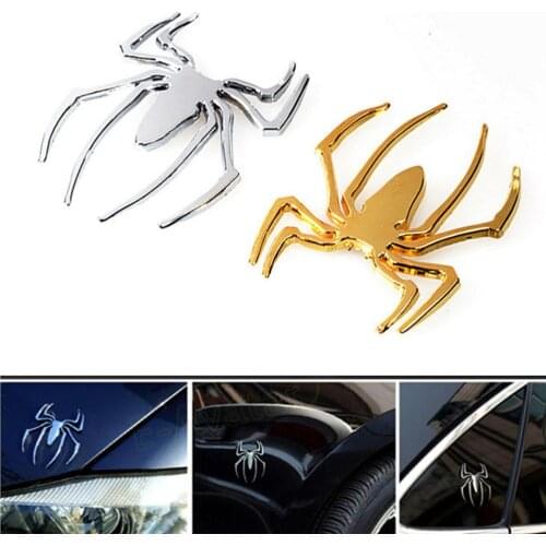 3D Car Metal Emblem Badge Sticker Spider Decals Frame Body Decoration Sticker Decal Universal For all Car Motorbike