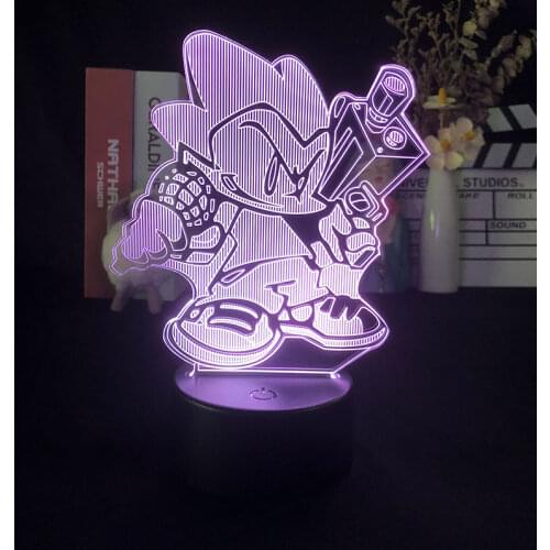 3d Lamp Game Friday Night Funkin Pico Figure for Kids Bedroom Decoration Light Child Birthday Gift Desk Led Night Light FNF