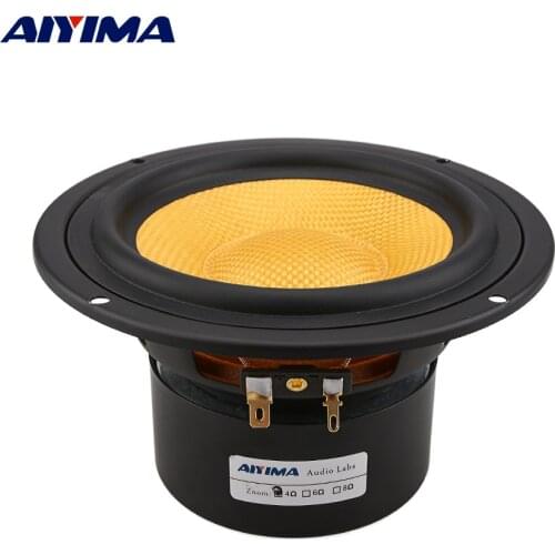 AIYIMA 1Pc 5 Inch Mid Woofer Speaker Column 100W Fiberglass Cone DIY Fever Sound Music Speaker Bass Loudspeaker For Sound System