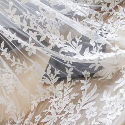 Clothing accessories clothing lace DIY bridal veil dress materials embroidery decoration fabric super wide