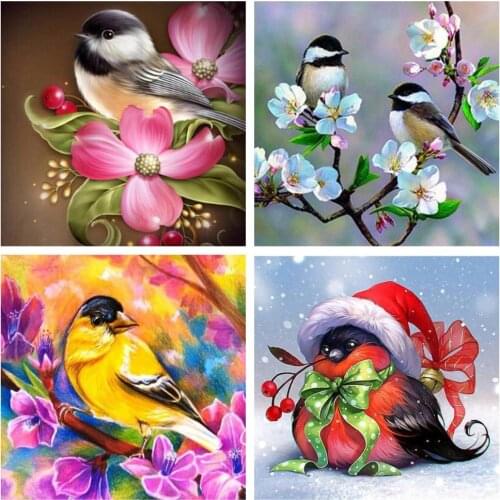 Lonely Sparrows 5D Diamond Painting Full Square Home Decor Craft DIY Animal Rhinestone Picture Birds Mosaic Customzie Christmas