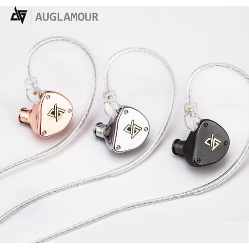Auglamour F300 Light Dynamic Driver HiFi metal Music Monitor Sports MP3 In-Ear Earphones Earbuds With Mic T100 T2 M10 ZSTX ZSN