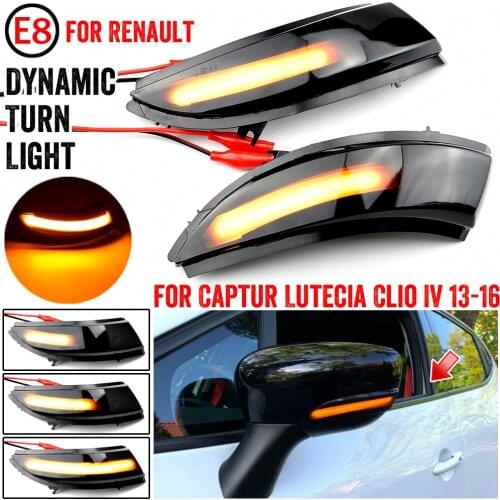 For Renault Captur Kaptur 13-16 Clio IV MK4 13-18 Car Accessories Dynamic Turn Signal Light LED Mirror Sequential Indicator Lamp