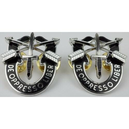PAIR US ARMY SPECIAL FORCES BERET BADGE INSIGNIA AIRBORNE SF USSOCOM CAP PINS Military Store 5605101