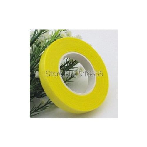 Free Shipping Wholesale Yellow 12mm 5pcs/lot Paper Tape For Nylon Stocking Flower And Butterfly Accessories DIY Handmade