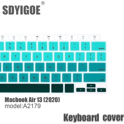 2020 Air13 Keyboard Cover For Apple MacBook Air model A2179 Laptop Keyboard Case Color Silicone Protection Cover Mac Accessories