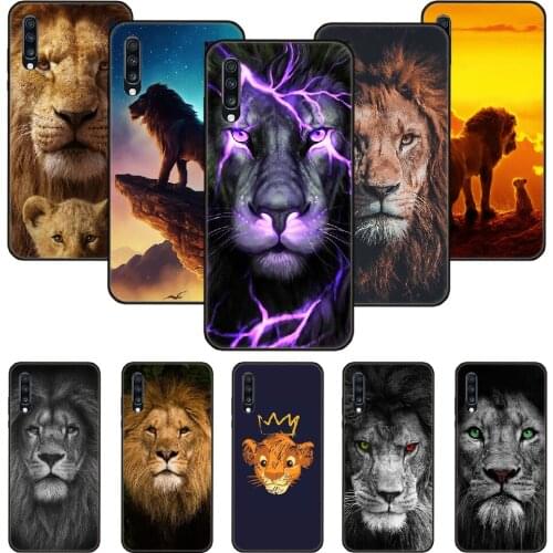 Phone Case For Samsung Galaxy A 50 51 71 70 7 5 10 20 30 40 41 21 S E Black Cover Shell Silicone Prime Animal Of The King Lion