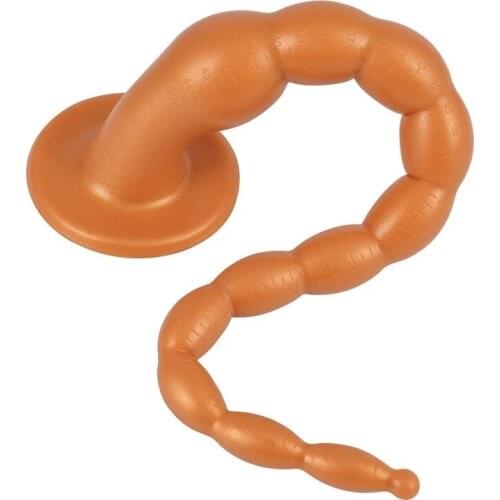 Long Anal Bead Big Butt Plug G Spot Stimulator With Suction Cup Prostate Massager Anus Dilator Sex Toys for Men Woman Anal Toys