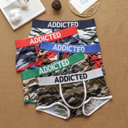 Dropshipping Men Underwear Male Underpants Bikini Pant Low Rise Men Underwear Comfortable Breathable Briefs (5 Colors Optional)