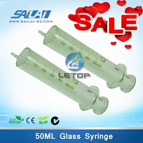 Eco solvent outdooor printer 50ml cleaning reusable glass syringe injector sampler dispensing with ink chemical medicine