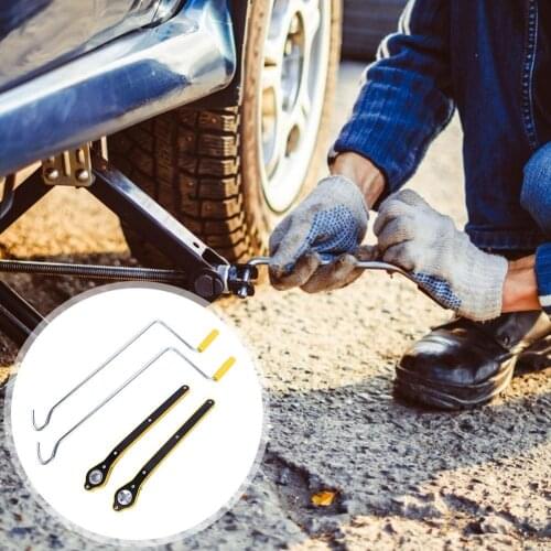 Auto Labor-Saving Jack Ratchet Wrench Scissor Jack Garage Tire Wheel Lug Wrench Handle Wrench Auto Maintenance Supplies Tools