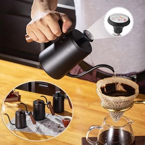 350/600ml Drip Kettle Coffee Pot Food Grade Stainless Steel Hand Punch Pot Gooseneck Swan Neck Thin Mouth Coffee Kettle Tea Pots