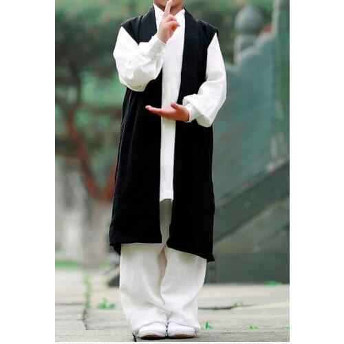 20color Unisex linen kung fu uniforms taoist robe martial arts tops Wudang tai chi suits top quality