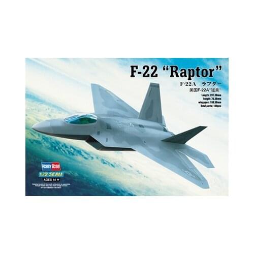 1:72 American Advanced F22A Raptor Stealth Fighter Assembly Plane Model