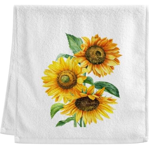 Fashion Flower Print Cotton Hand Towel Adult Soft Absorbent Quick Drying Body Hand Hair Bath Towel Bathroom Wash Face Cloth