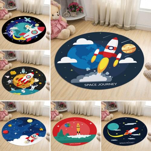 New Non-slip Play Mats Cartoon Baby Mats Newborn Infant Crawling Blanket Round Floor Carpet Rugs Mat for Kids Room Nursery Decor