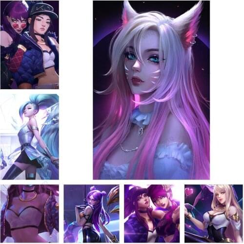 WTQ Canvas Painting Anime Sexy Girls KDA Game Posters One Piece Poster Wall Decor Wall Art Picture Room Decor Home Decor
