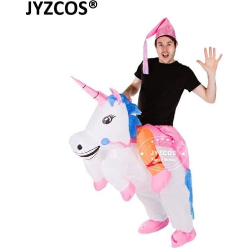 Women Costumes Halloween Inflatable Costume for Adults Unicorn Costume Inflated Fancy Dress Carnival Dance Party Blow Up Outfit