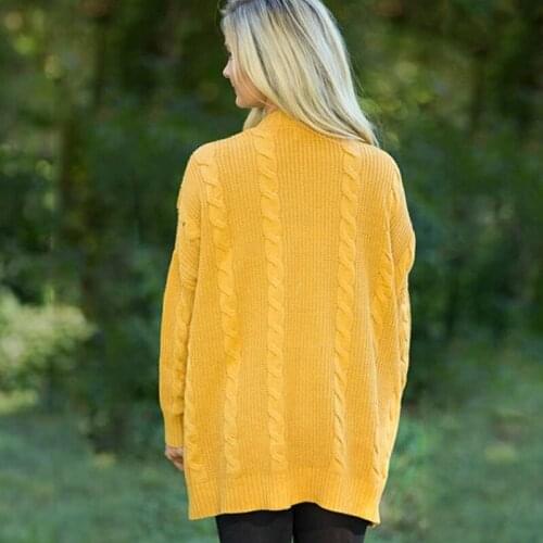 Womens Bat sleeve Sweater Autumn Winter Large Size Long Knit Cardigan Loose Casual Sweater Coat Female blusas Q104